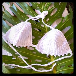 Boho-Chic Angel White Crochet Bikini Top